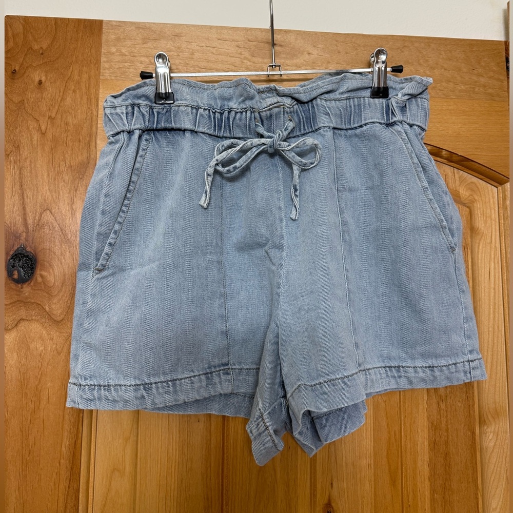 Dear John Paper bag denim Shorts